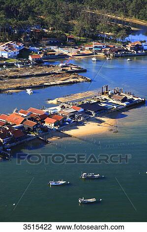 France, Gironde. Arcachon Bay. Le Canon. View Large Photo Image Stock Image - France, Gironde. Arcachon Bay. Le Canon.. Fotosearch
