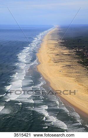 France, Gironde. Atlantic coast North of Cap Ferret View Large Photo Image Stock Image - France, Gironde. Atlantic coast North of Cap Ferret. Fotosearch