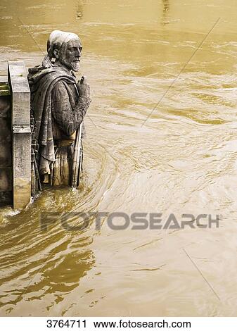 France, Ile de France, Paris, the Seine overflowing and flooding, June 2016, the 'Zouave' at the pont de l'Alma View Large Photo Image Stock Image - France, Ile de France, Paris, the Seine overflowing and flooding, June 2016, the 'Zouave' at the pont de l'Alma. Fotosearch