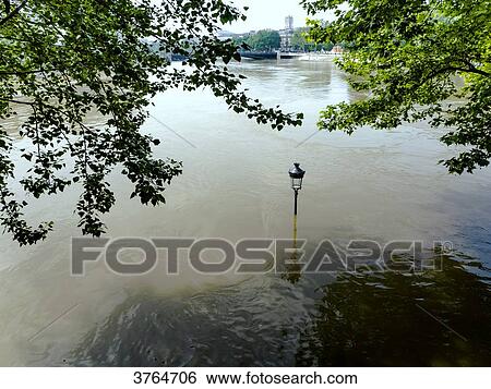 France, Ile de France, Paris, the Seine overflowing and flooding, June 2016, the tip of the Ile St Louis View Large Photo Image Stock Photograph - France, Ile de France, Paris, the Seine overflowing and flooding, June 2016, the tip of the Ile St Louis. Fotosearch
