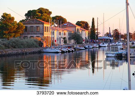 France, Marseillan. Canal du Midi. View Large Photo Image Stock Image - France, Marseillan. Canal du Midi.. Fotosearch