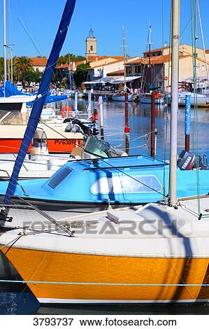 France, Marseillan. The Harbor. Church. View Large Photo Image Stock Photo - France, Marseillan. The Harbor. Church.. Fotosearch