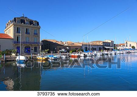 France, Marseillan. The Harbor. View Large Photo Image Stock Photography - France, Marseillan. The Harbor.. Fotosearch