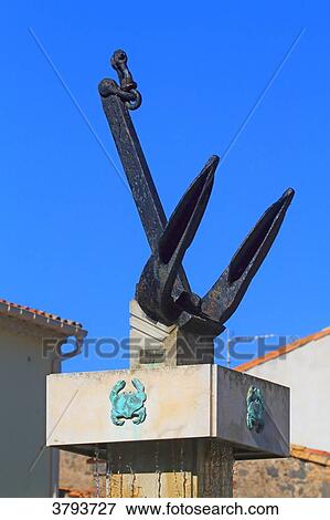 Stock Photo - France, Marsellan. Anchor.. Fotosearch