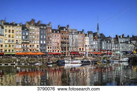 France Normandie, Honfleur Harbour View Large Photo Image Stock Photograph - France Normandie, Honfleur Harbour. Fotosearch