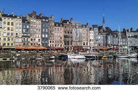 Stock Photography - France Normandie, Honfleur Harbour. Fotosearch