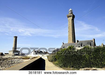 France, North-Western France, Brittany, Eckmuhl lighthouse on the Pointe de Penmarch View Large Photo Image Stock Image - France, North-Western France, Brittany, Eckmuhl lighthouse on the Pointe de Penmarch. Fotosearch