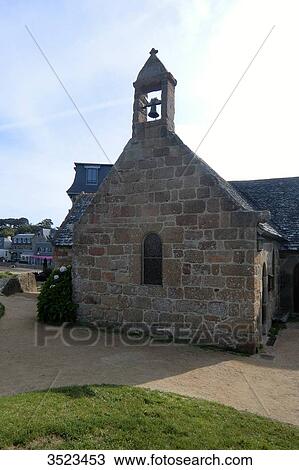 France, North-Western France, Brittany, Ploumanach, St Guirec chapel View Large Photo Image Stock Image - France, North-Western France, Brittany, Ploumanach, St Guirec chapel. Fotosearch