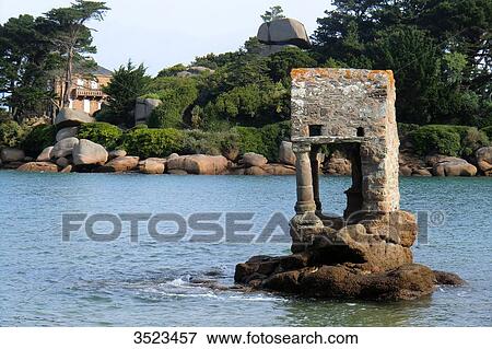 France, North-Western France, Brittany, Ploumanach, oratory on the beach of St Guirec View Large Photo Image Stock Photo - France, North-Western France, Brittany, Ploumanach, oratory on the beach of St Guirec. Fotosearch