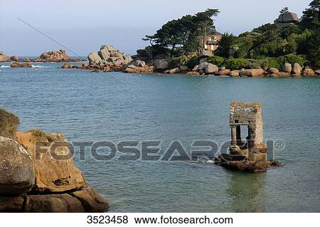 France, North-Western France, Brittany, Ploumanach, oratory of St Guirec View Large Photo Image Stock Photo - France, North-Western France, Brittany, Ploumanach, oratory of St Guirec. Fotosearch