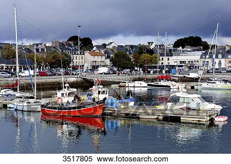 France, North-Western France, Brittany, Concarneau, deep sea port at the foot of the battlements of the walled town, boats View Large Photo Image Stock Photography - France, North-Western France, Brittany, Concarneau, deep sea port at the foot of the battlements of the walled town, boats. Fotosearch
