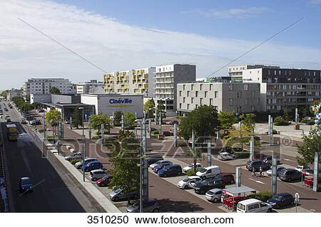 France, North-Western France, Saint-Nazaire, boulevard, car park and collective housing View Large Photo Image Stock Image - France, North-Western France, Saint-Nazaire, boulevard, car park and collective housing. Fotosearch