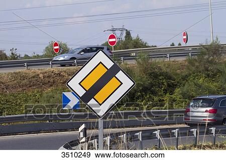 Stock Photo - France, North-Western France, Saint-Nazaire, ring road. Fotosearch