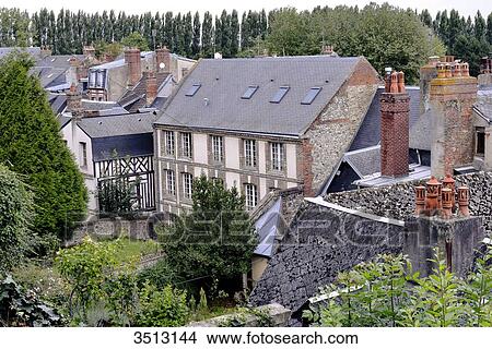 France, Northern France, Lower Normandy, Honfleur, view on the rooftops View Large Photo Image Picture - France, Northern France, Lower Normandy, Honfleur, view on the rooftops. Fotosearch