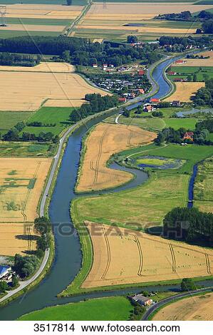 Picture - France, Northern France, Pas de Calais, near Saint-Folquin. Aa canal.. Fotosearch