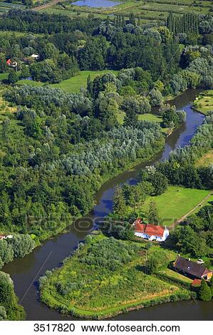 Stock Image - France, Northern France, Pas de Calais, Audomarois. Audomarois marsh or St-Omer marsh.. Fotosearch