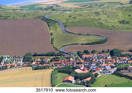 France, Northern France, Pas de Calais. Escalles. Village at the foot of Blanc-Nez Cape. View Large Photo Image Stock Image - France, Northern France, Pas de Calais. Escalles. Village at the foot of Blanc-Nez Cape.. Fotosearch
