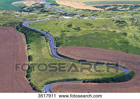 France, Northern France, Pas de Calais. Escalles. Village at the foot of Blanc-Nez Cape. View Large Photo Image Stock Image - France, Northern France, Pas de Calais. Escalles. Village at the foot of Blanc-Nez Cape.. Fotosearch