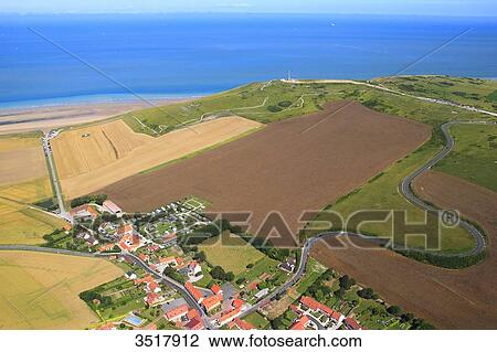 France, Northern France, Pas de Calais. Escalles. Village at the foot of Blanc-Nez Cape. View Large Photo Image Stock Image - France, Northern France, Pas de Calais. Escalles. Village at the foot of Blanc-Nez Cape.. Fotosearch