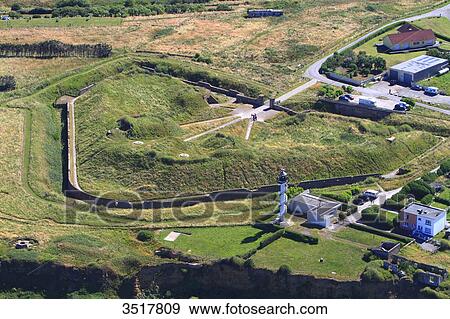 France, Northern France, Pas de Calais. Alprech. Lighthouse and fort on Cape Alprech View Large Photo Image Stock Photo - France, Northern France, Pas de Calais. Alprech. Lighthouse and fort on Cape Alprech. Fotosearch