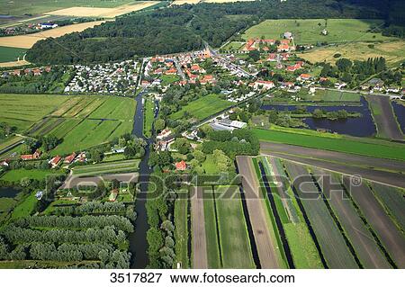 Stock Photo - France, Northern France, Pas de Calais, Audomarois. Audomarois marsh or St-Omer marsh.. Fotosearch
