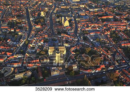 France, Northern France, Pas de Calais, Aerial view of Saint-Omer city center. View Large Photo Image Stock Photo - France, Northern France, Pas de Calais, Aerial view of Saint-Omer city center.. Fotosearch