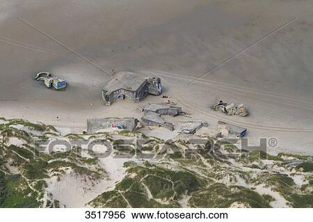 France, Northern France, Pas de Calais. Merlimont-Plage. Atlantic Wall. View Large Photo Image Stock Photograph - France, Northern France, Pas de Calais. Merlimont-Plage. Atlantic Wall.. Fotosearch