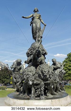France. Paris 11th district. Place of the Nation. The statue The triumph of the Republic by Jules Dalou ( 1899 ) View Large Photo Image Stock Image - France. Paris 11th district. Place of the Nation. The statue The triumph of the Republic by Jules Dalou ( 1899 ). Fotosearch