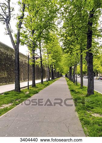 France, Paris 14 eme, sidewalk in front of the La Sant Prison on the Boulevard Arago View Large Photo Image Stock Image - France, Paris 14 eme, sidewalk in front of the La Sant Prison on the Boulevard Arago. Fotosearch