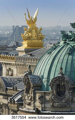 France. Paris 9th district. Paris Opera (Garnier Opera). Gilded sculpture decorating the facade: the Poetry, work by Watrinelle View Large Photo Image Picture - France. Paris 9th district. Paris Opera (Garnier Opera). Gilded sculpture decorating the facade: the Poetry, work by Watrinelle. Fotosearch