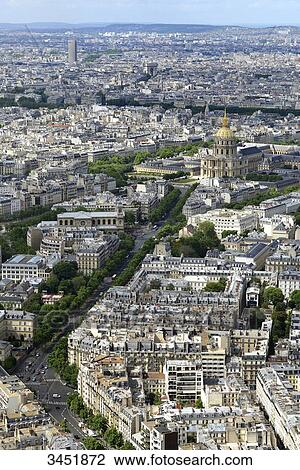 France, Paris, Les Invalides and its golden dome. Boulevard des Invalides at its feet. Triumphal Arch in the background View Large Photo Image Stock Image - France, Paris, Les Invalides and its golden dome. Boulevard des Invalides at its feet. Triumphal Arch in the background. Fotosearch