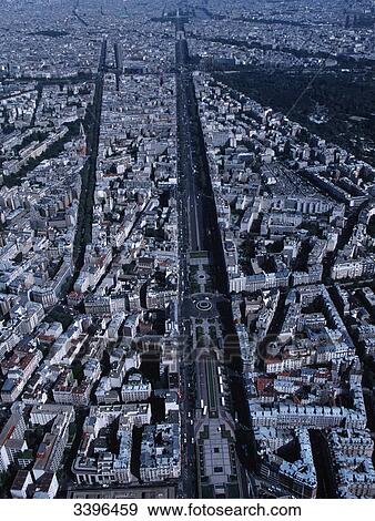 France, Paris, overflight of Paris, La Defense, l'Etoile and la Concorde view from the sky View Large Photo Image Stock Photo - France, Paris, overflight of Paris, La Defense, l'Etoile and la Concorde view from the sky. Fotosearch
