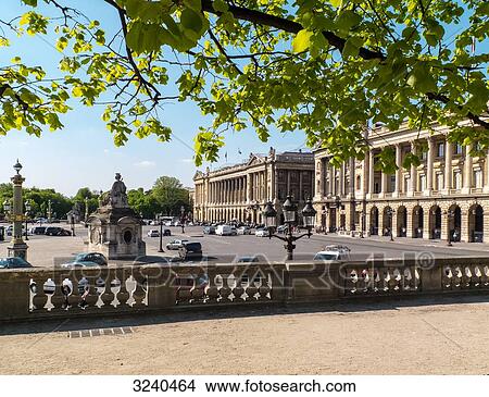 France, Paris, Tuileries Garden with the Place de la Concorde, view from the terrace of the Hotel de la Marine, colonnade View Large Photo Image Picture - France, Paris, Tuileries Garden with the Place de la Concorde, view from the terrace of the Hotel de la Marine, colonnade. Fotosearch