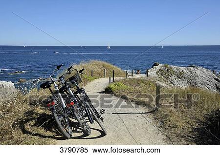 Stock Photography - France, Pays de la Loire region, Loire-Atlantique department, wild coast at Le Pouliguen on Atlantic coast.. Fotosearch