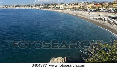 France, South-Eastern France, French Riviera, Nice, Baie des Anges View Large Photo Image Stock Photo - France, South-Eastern France, French Riviera, Nice, Baie des Anges. Fotosearch