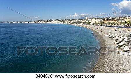 France, South-Eastern France, French Riviera, Nice, Baie des Anges View Large Photo Image Stock Photo - France, South-Eastern France, French Riviera, Nice, Baie des Anges. Fotosearch