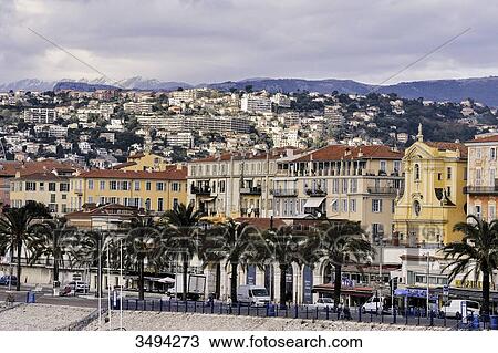 France, South-Eastern France, Nice, aerial view of the town, seaside and promenade des anglais, hills of Cimiez View Large Photo Image Stock Image - France, South-Eastern France, Nice, aerial view of the town, seaside and promenade des anglais, hills of Cimiez. Fotosearch