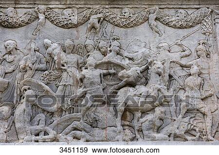 France, South-Eastern France, Saint-Remy-de-Provence, Glanum archeological site, act of bravery by the founder of the family, eastern bas-relief of the Mausoleum View Large Photo Image Stock Photo - France, South-Eastern France, Saint-Remy-de-Provence, Glanum archeological site, act of bravery by the founder of the family, eastern bas-relief of the Mausoleum. Fotosearch