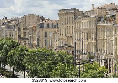 France, South-Western France, Bordeaux, dock basins district, houses along the quay View Large Photo Image Stock Photo - France, South-Western France, Bordeaux, dock basins district, houses along the quay. Fotosearch