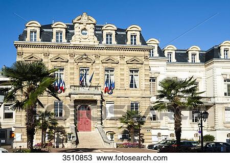 France, suburbs of Paris, Saint Cloud, city hall and palm trees View Large Photo Image Stock Image - France, suburbs of Paris, Saint Cloud, city hall and palm trees. Fotosearch