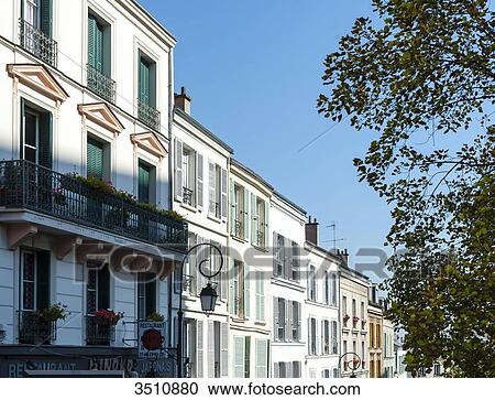 France, suburbs of Paris, Saint Cloud, buildings, blue sky View Large Photo Image Stock Image - France, suburbs of Paris, Saint Cloud, buildings, blue sky. Fotosearch