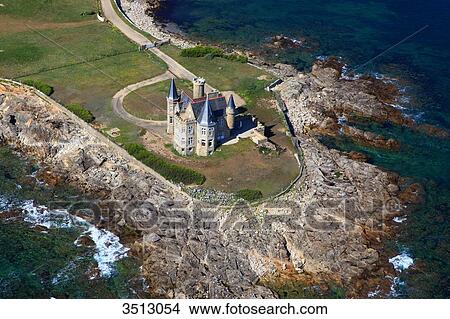 France, Western France, aerial view of Quiberon peninsula. Castle of Quiberon. View Large Photo Image Picture - France, Western France, aerial view of Quiberon peninsula. Castle of Quiberon.. Fotosearch