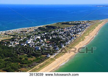 France, Western France, aerial view of Quiberon peninsula. Penthievre. View Large Photo Image Stock Photo - France, Western France, aerial view of Quiberon peninsula. Penthievre.. Fotosearch