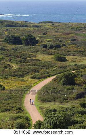Stock Image - France, Western France, Yeu island, natural site in the North-West of the island.. Fotosearch