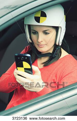 France, woman in a car, looking like crash test. View Large Photo Image Stock Photograph - France, woman in a car, looking like crash test.. Fotosearch