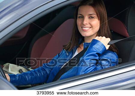France, woman in her car. View Large Photo Image Stock Photography - France, woman in her car.. Fotosearch