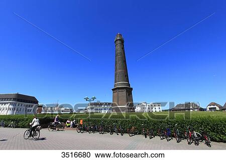 Germany, Lower Saxony. Borkum Island. New lighthouse. View Large Photo Image Stock Image - Germany, Lower Saxony. Borkum Island. New lighthouse.. Fotosearch