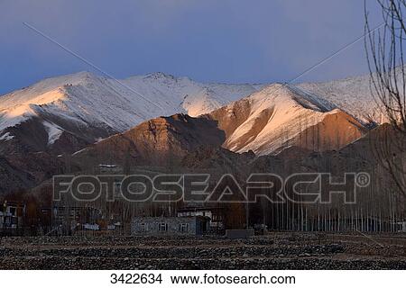India, Ladakh, Indian State Jammu and Kashmir, Himalayan mountain ranges surrounding the city of Leh View Large Photo Image Picture - India, Ladakh, Indian State Jammu and Kashmir, Himalayan mountain ranges surrounding the city of Leh. Fotosearch