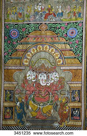 Stock Photography - India, Orissa, Raghurajpur, brahman village specialised in traditional paintings called patachitra. Fotosearch