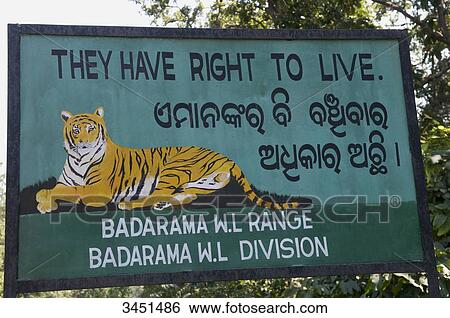 India, Orissa, Sambalpur district, sign of the Badarama wildlife sanctuary View Large Photo Image Stock Photograph - India, Orissa, Sambalpur district, sign of the Badarama wildlife sanctuary. Fotosearch